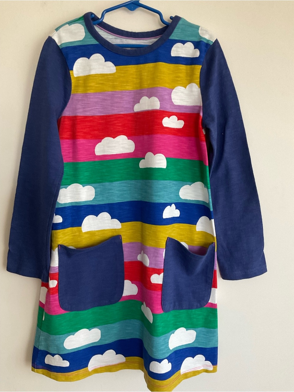 Mini Boden Rainbow Pride Bright Cloud Dress Rich Girl Preppy School Coquette